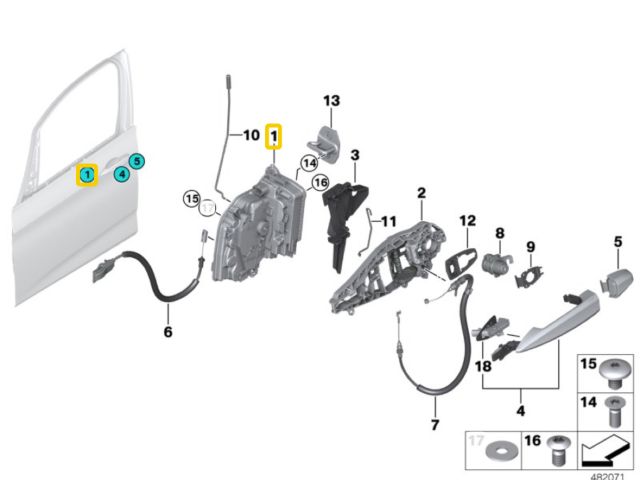 bontott BMW X1 Jobb első Ajtózár