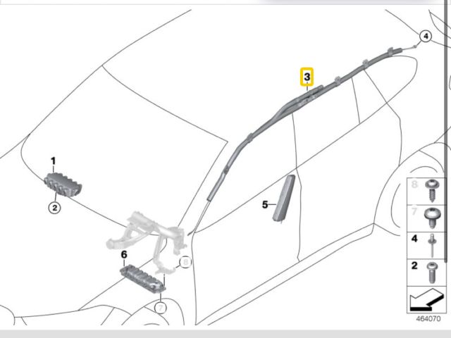 bontott BMW X1 Jobb első Függöny Légzsák