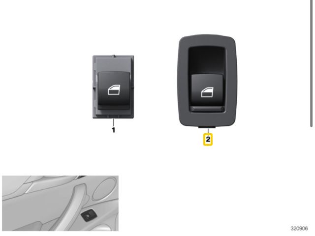 bontott BMW X1 Jobb hátsó Ablakemelő Kapcsoló