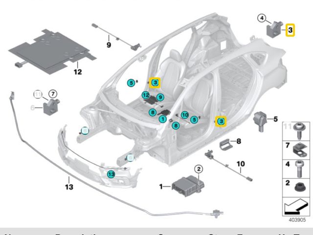 bontott BMW X1 Jobb hátsó Oldal Ütközés Érzékelő