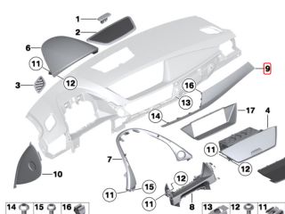 bontott BMW X1 Jobb Műszerfal Díszléc