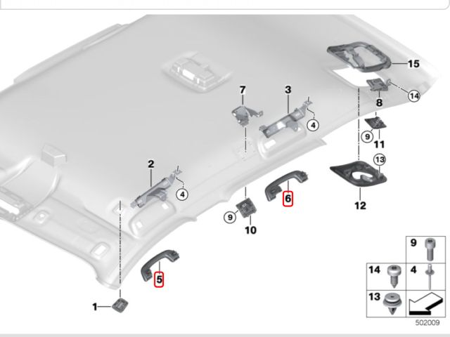 bontott BMW X1 Kapaszkodó (Felső) Szett