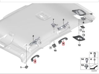 bontott BMW X1 Kapaszkodó (Felső) Szett
