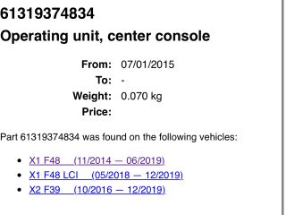 bontott BMW X1 Kipörgésgátló Kapcsoló