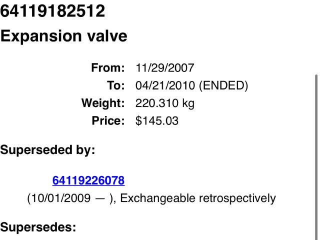 bontott BMW X1 Klíma Tágulási Szelep