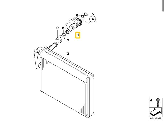bontott BMW X1 Klíma Tágulási Szelep