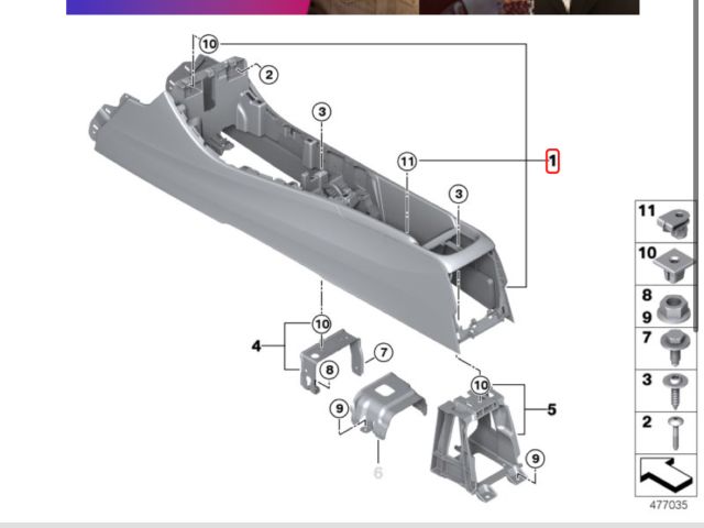 bontott BMW X1 Középkonzol Keret