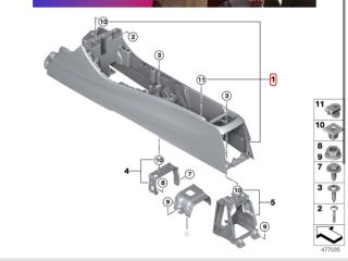 bontott BMW X1 Középkonzol Keret