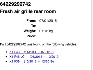 bontott BMW X1 Középső Szellőző