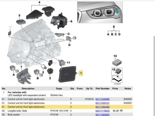 bontott BMW X1 LED Trafó