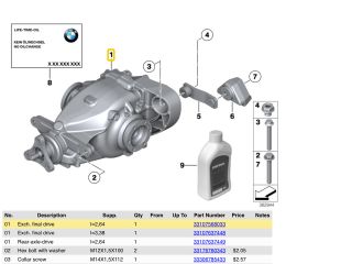 bontott BMW X1 Hátsó Differenciálmű