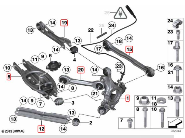 bontott BMW X1 Hátsó Futómű (Részeivel)