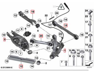 bontott BMW X1 Hátsó Futómű (Részeivel)