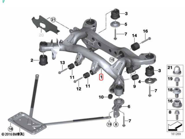 bontott BMW X1 Hátsó Futómű (Részeivel)