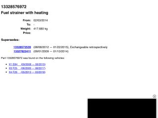 bontott BMW X1 Üzemanyag Fűtés