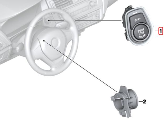 bontott BMW X1 Start / Stop Indító Gomb
