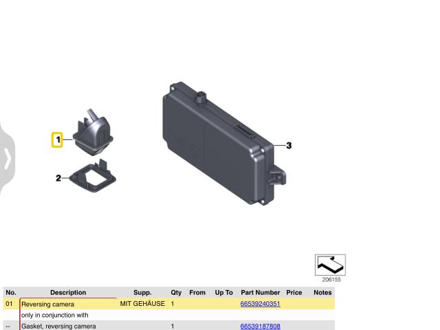 bontott BMW X1 Tolatókamera