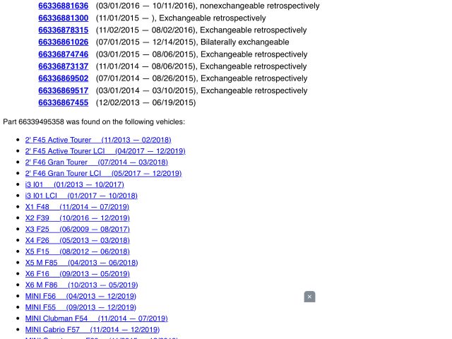 bontott BMW X1 Tolatóradar Elektronika