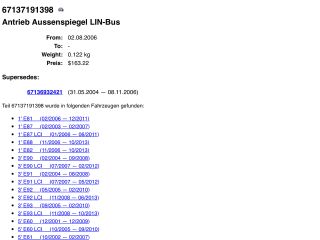 bontott BMW X1 Tükör Állító Elektronika