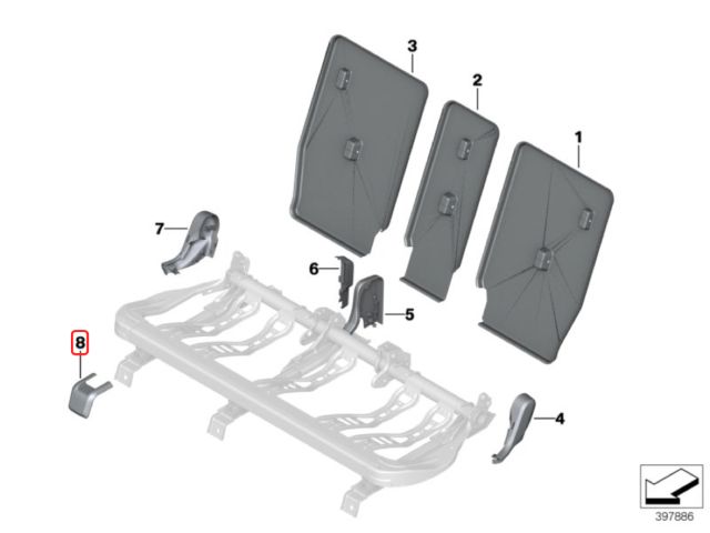bontott BMW X1 Ülés Rögzítő Takaró