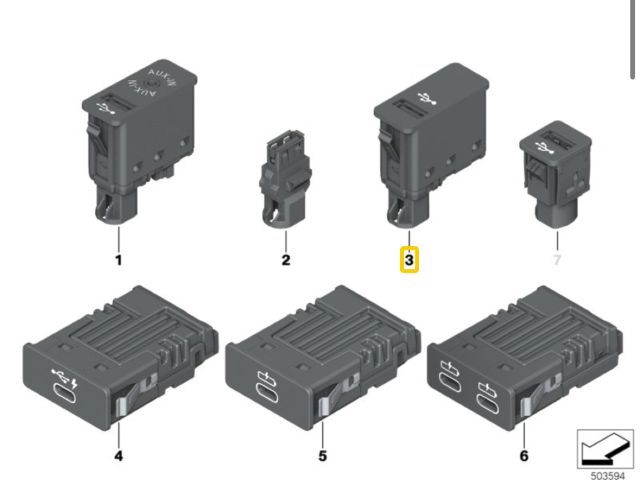 bontott BMW X1 USB Aljzat