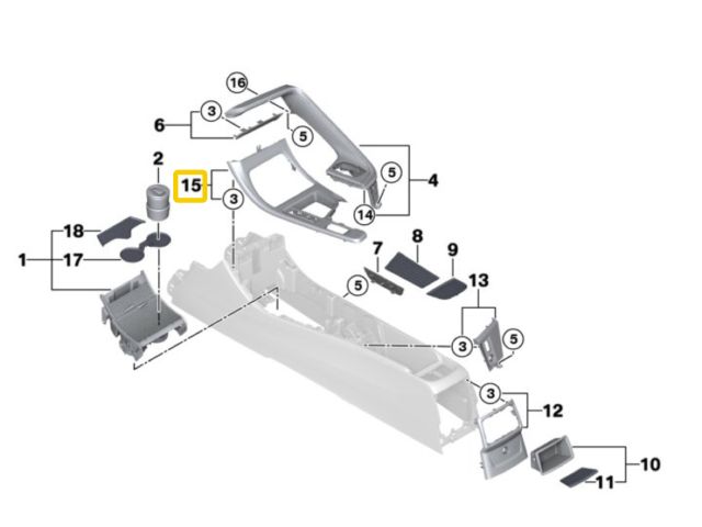 bontott BMW X1 Váltószoknya Rögzítő Keret