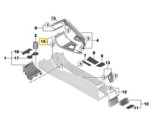 bontott BMW X1 Váltószoknya Rögzítő Keret
