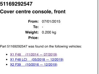 bontott BMW X1 Váltószoknya Rögzítő Keret