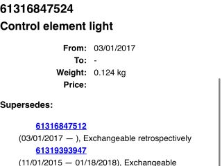 bontott BMW X1 Világítás Kapcsoló