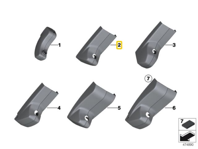 bontott BMW X1 Visszapillantó Tükör Burkolat Pár
