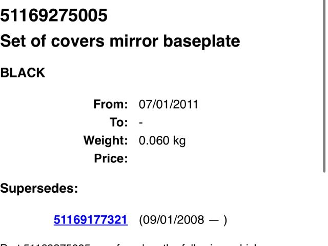 bontott BMW X1 Visszapillantó Tükör Burkolat Pár