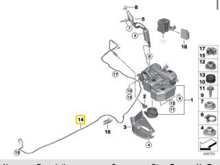 bontott BMW X1 AdBlue Cső