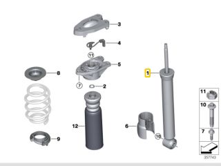 bontott BMW X1 Bal hátsó Lengéscsillapító
