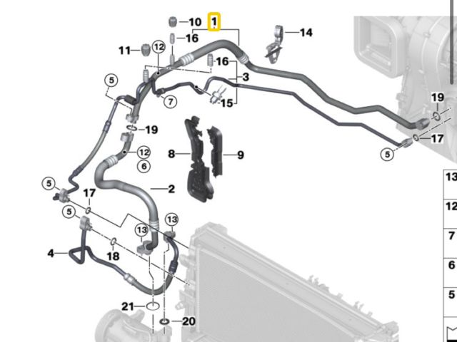 bontott BMW X1 Klíma Cső