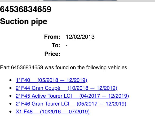 bontott BMW X1 Klíma Cső