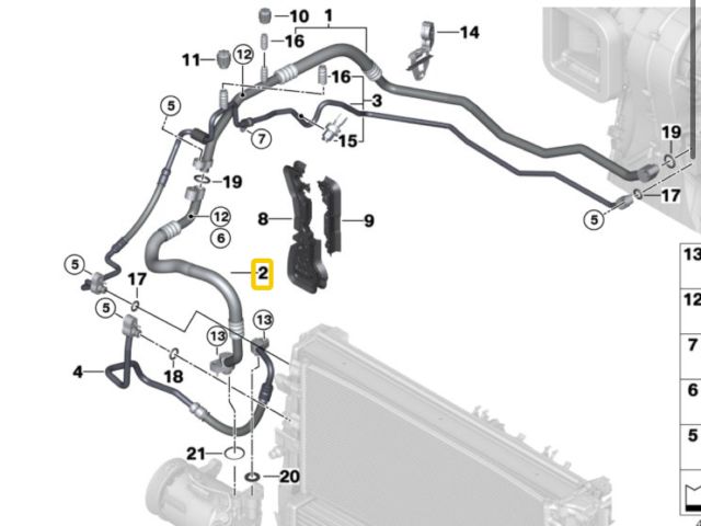 bontott BMW X1 Klíma Cső