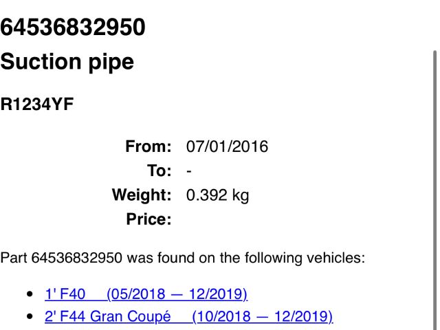 bontott BMW X1 Klíma Cső