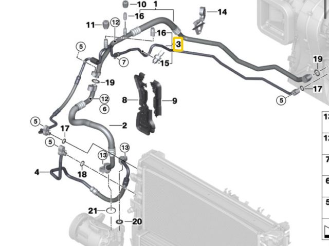 bontott BMW X1 Klíma Cső