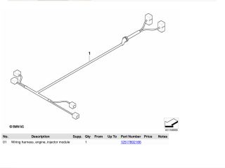 bontott BMW X1 Motor Kábelköteg