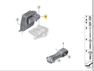bontott BMW X1 Motor Tartó Bak (Fém)