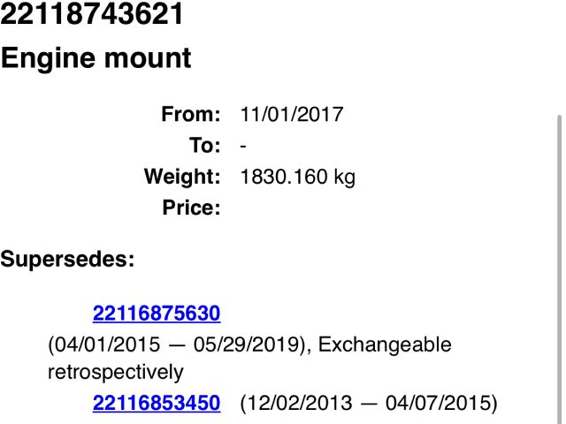 bontott BMW X1 Motor Tartó Bak (Fém)