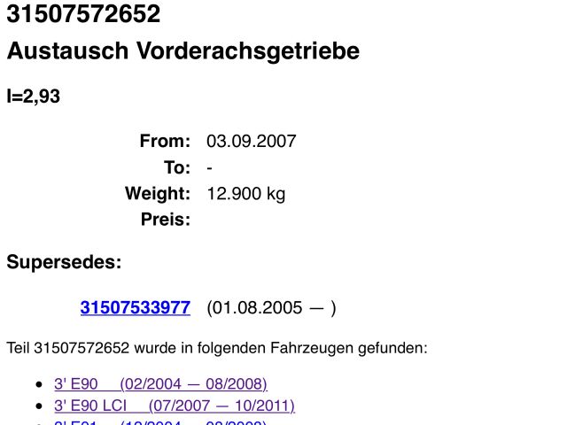 bontott BMW X1 Első Differenciálmű