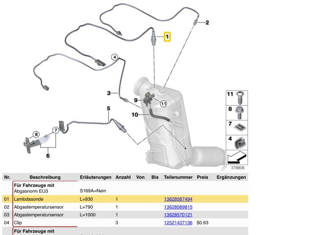 bontott BMW X1 Első Lambdaszonda