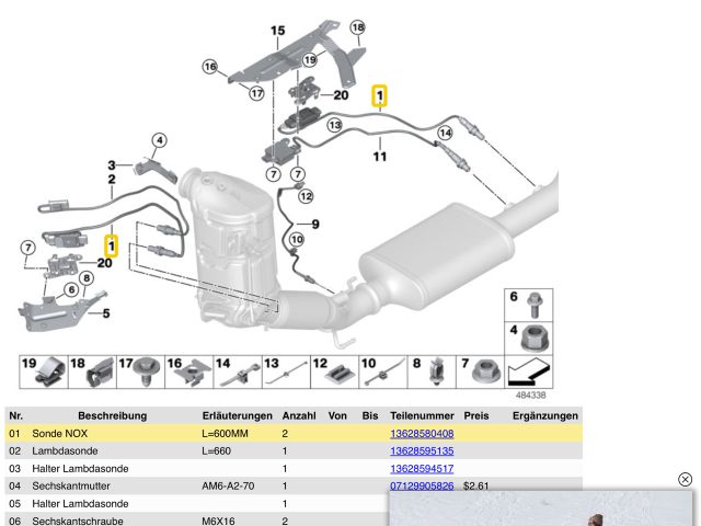 bontott BMW X1 Hátsó Lambdaszonda