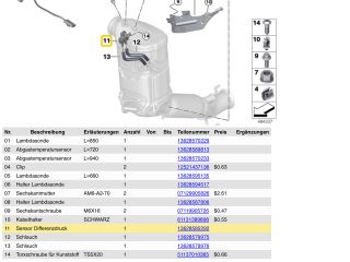 bontott BMW X1 Kipufogó Nyomásérzékelő