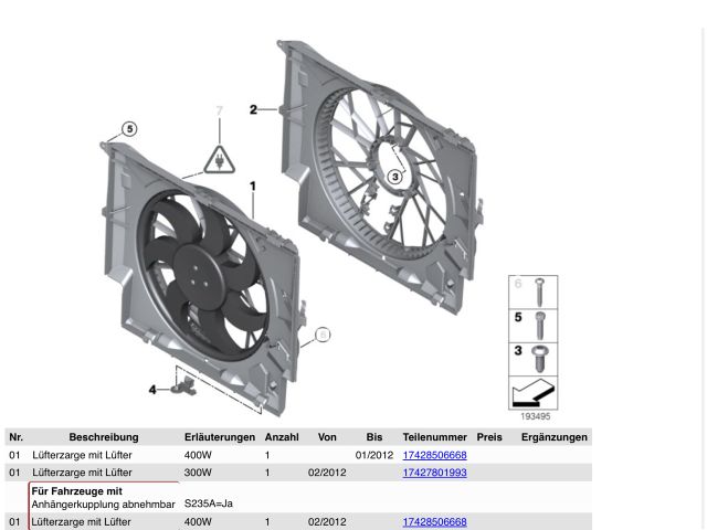 bontott BMW X1 Klímahűtő Ventilátor