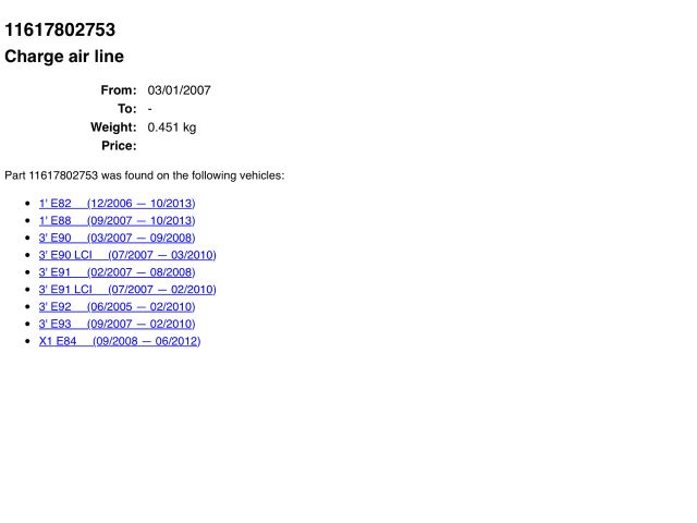 bontott BMW X1 Turbócső