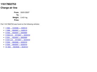 bontott BMW X1 Turbócső