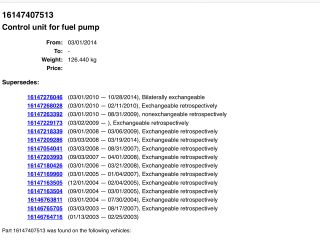 bontott BMW X1 Üzemanyag Szivattyú Relé