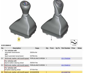 bontott BMW X1 Váltókar (Mechanikus)